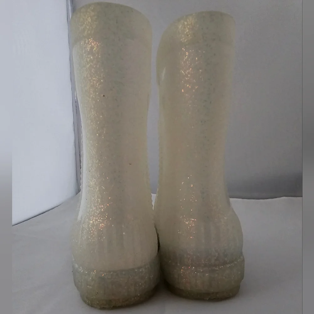 UGG Kids Glitter Rain Boots Sz 10